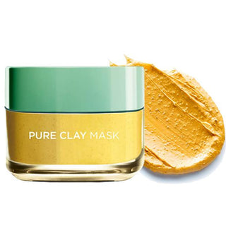 L'Oréal Paris Skincare Pure Clay Face Mask with Yuzu Lemon for Rough Skin 50ml