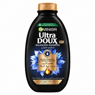 Garnier Ultra Doux Balancing Shampoo with Black Charcoal & Nigella Seed Oil 400ml