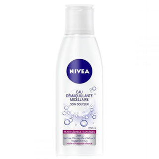NIVEA 3-in-1 Gentle Micellar Makeup Remover Water for Dry and Sensitive Skin with Sweet Almond Oil 200ml
