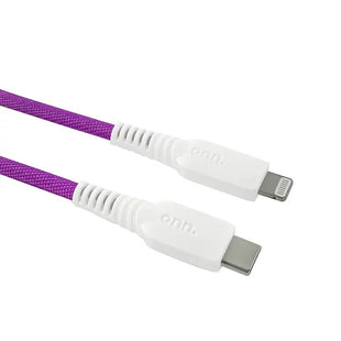 onn. USB to USB-C Rainbow Charging Cable, Yellow, 6'